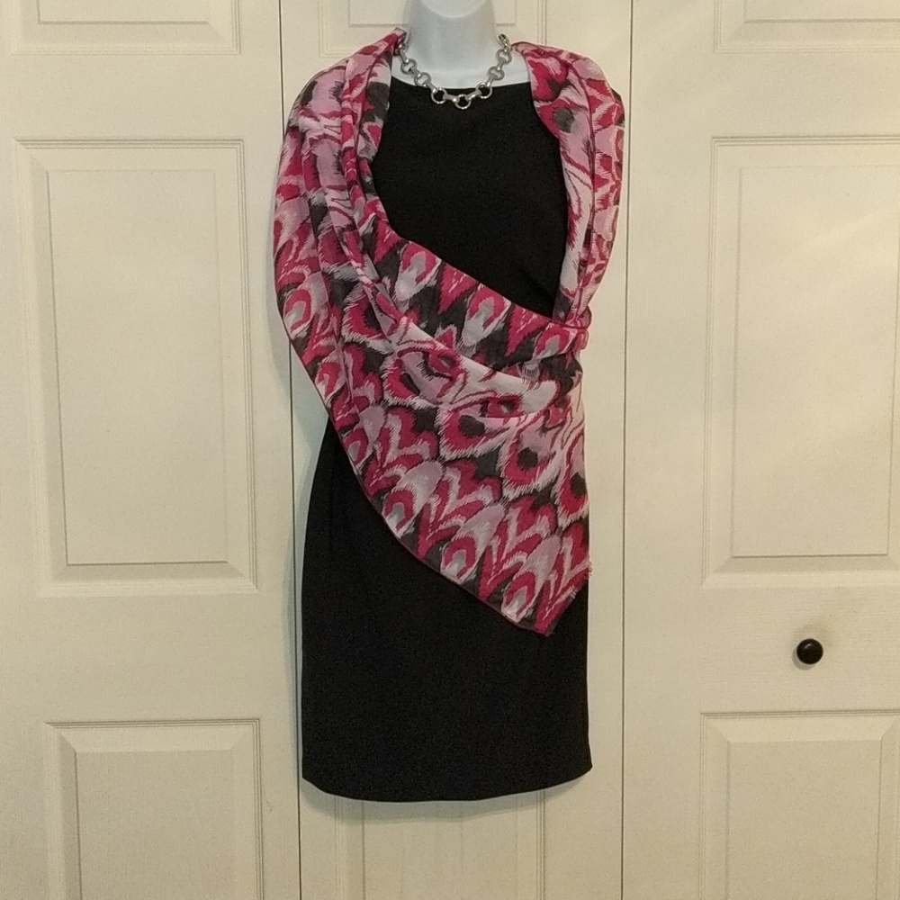 Ava and Aiden LBD black dress size 2 poly blend